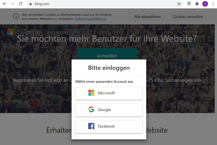 bei suchmaschinen anmelden
