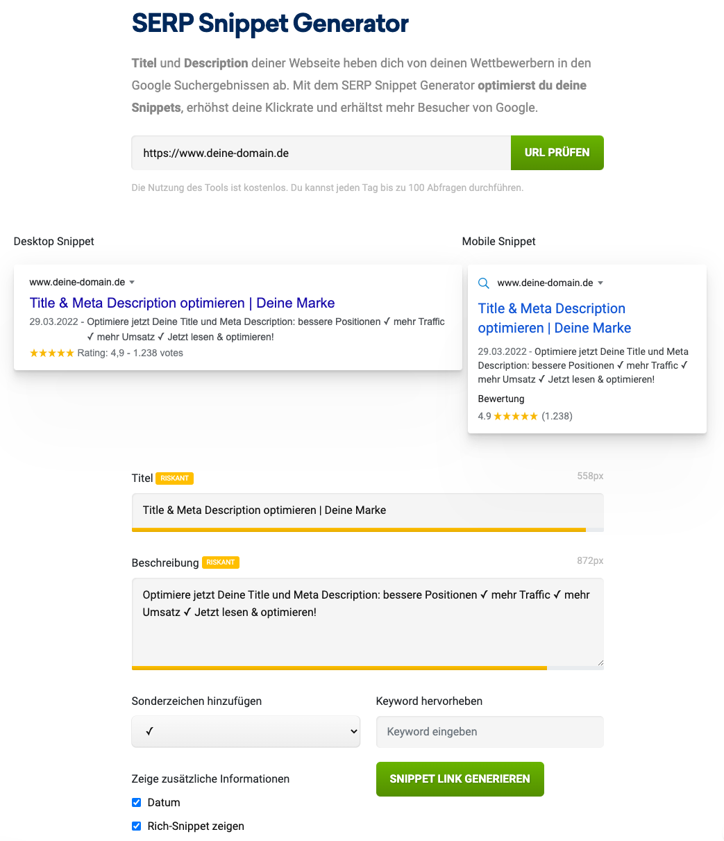 google optimierung kostenlos
