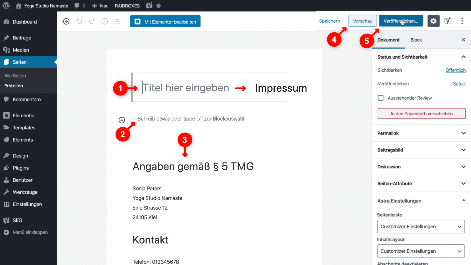 homepage erstellen lassen wordpress